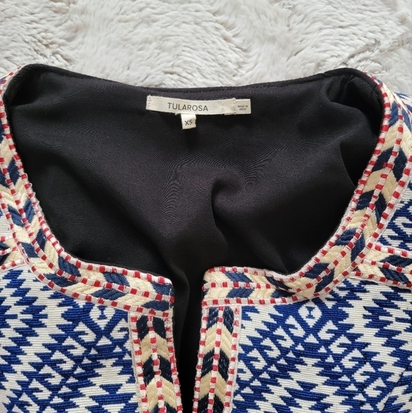 Tularosa Santa Fe Fringe Jacket in Diamondback Blue Cream Size XS - Picture 10 of 14